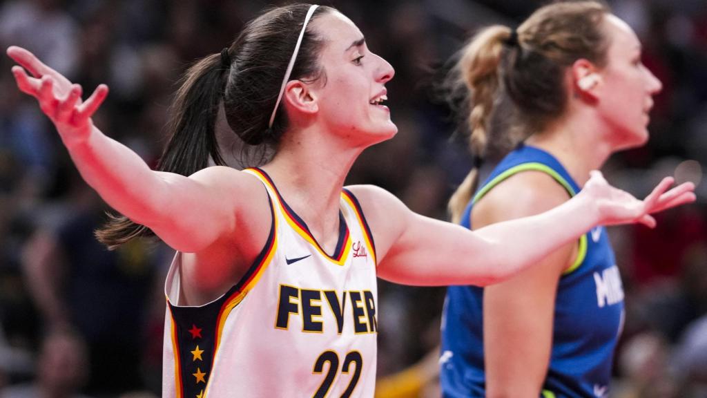 Caitlin Clark, durante un partido de la WNBA.