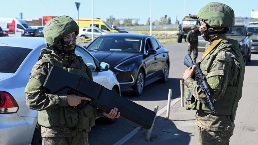 Exhibición militar rusa de armamento ucraniano capturado en Rostov del Don.