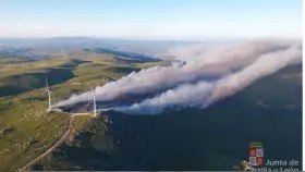 Incendio en la provincia de Zamora