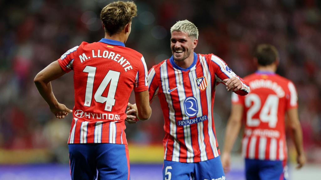 Marcos Llorente y Rodrigo de Paul, con el Atlético de Madrid