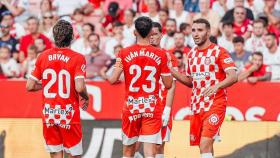 El Girona celebra un gol en las primeras jornadas de La Liga 2024/25