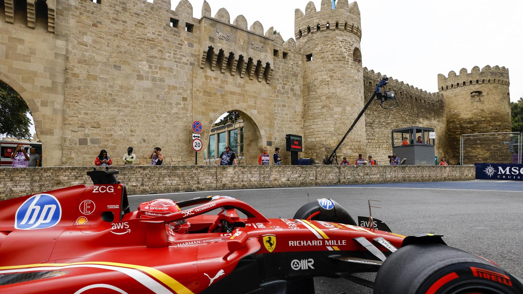 Leclerc, en el GP de Azerbaiyán