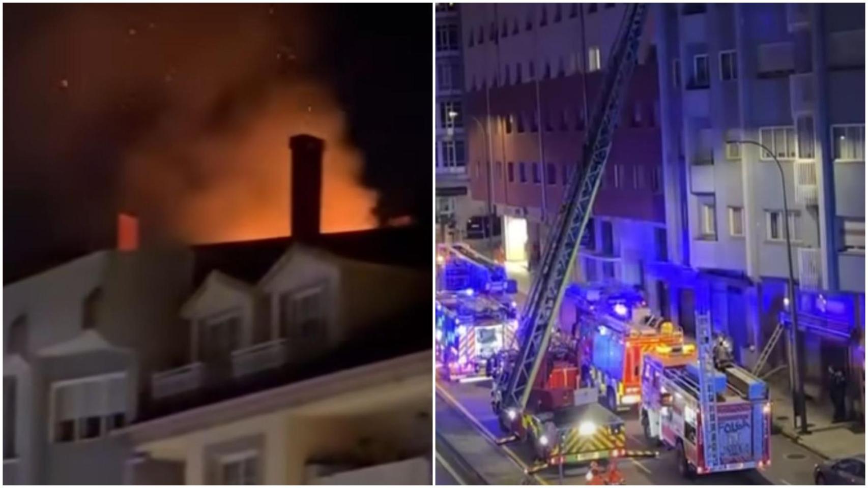 Incendio en O Milladoiro la pasada madrugada