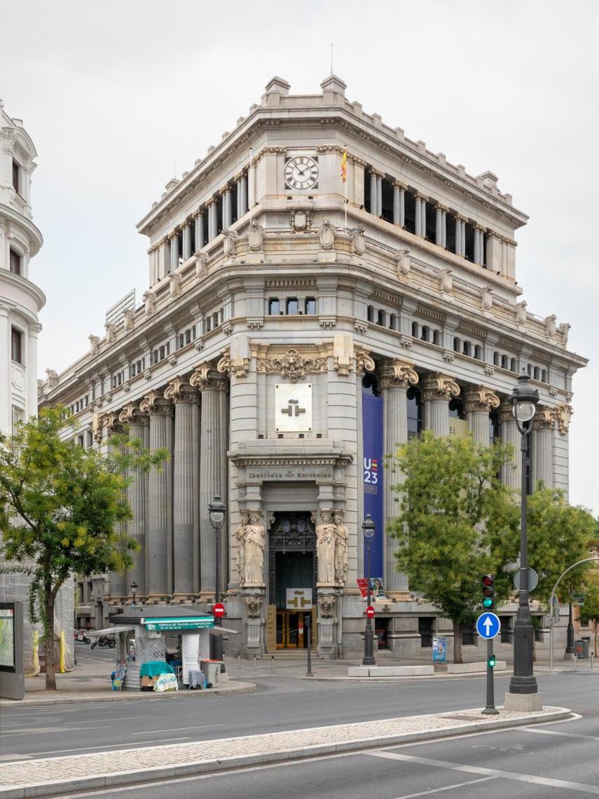 Banco Español del Río de la Plata, actual sede del Instituto Cervantes. Foto: Jonás Bel ©2024 Dirección General de Patrimonio Cultural, Ayuntamiento de Madrid