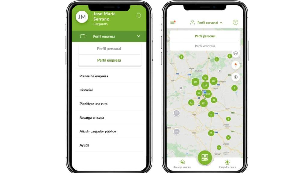 La app de recarga pública de Iberdrola ha sido elegida como la mejor por los usuarios.