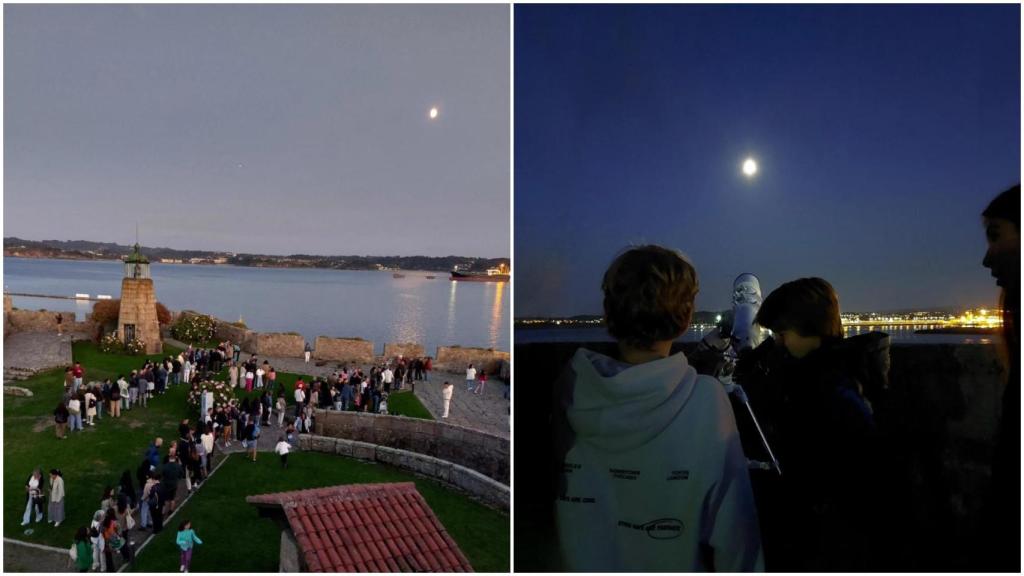 Observando la Luna en el Castillo de San Antón