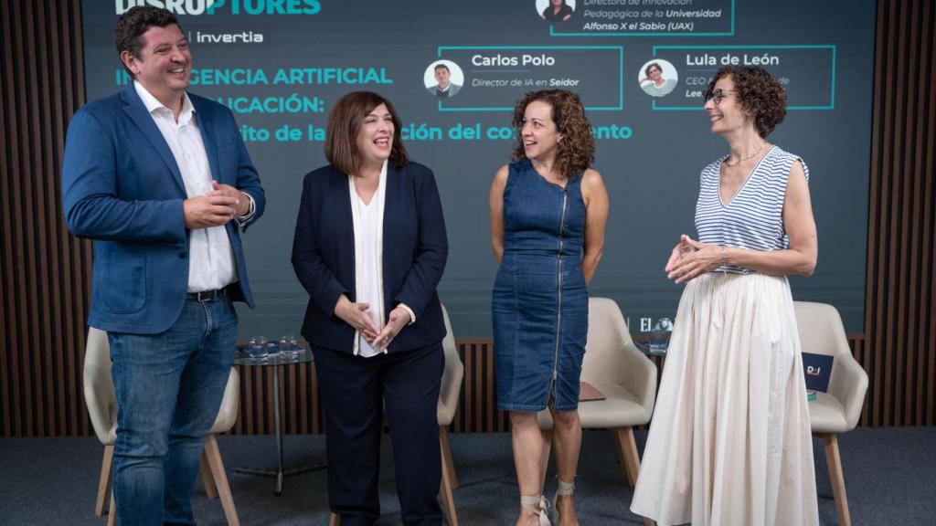 Carlos Polo (Seidor), Lola Vias (Universidad Alfonso X El Sabio), Noelia Hernández (DISRUPTORES) y Lula de León (Leemons).