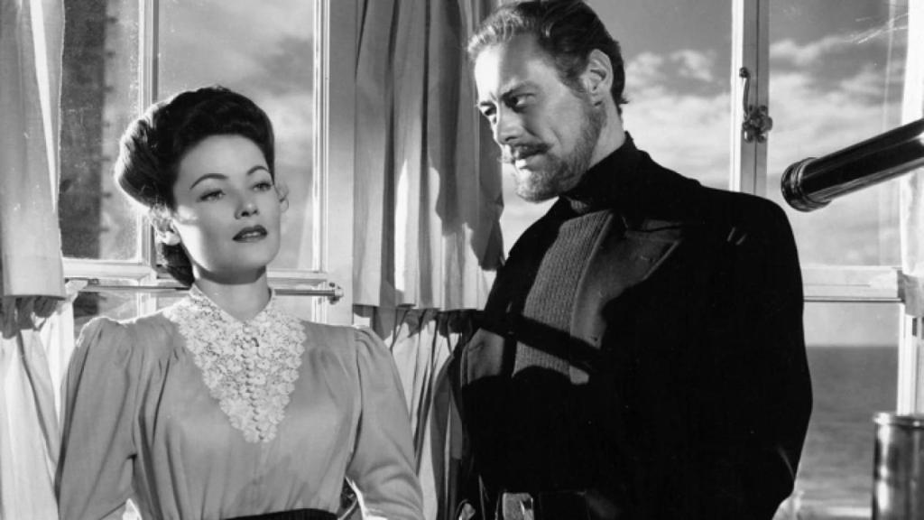 Gene Tierney (izquierda) y Rex Harrison (derecha) en 'El fantasma y la señora Muir' (Joseph L. Mankiewicz, 1947)