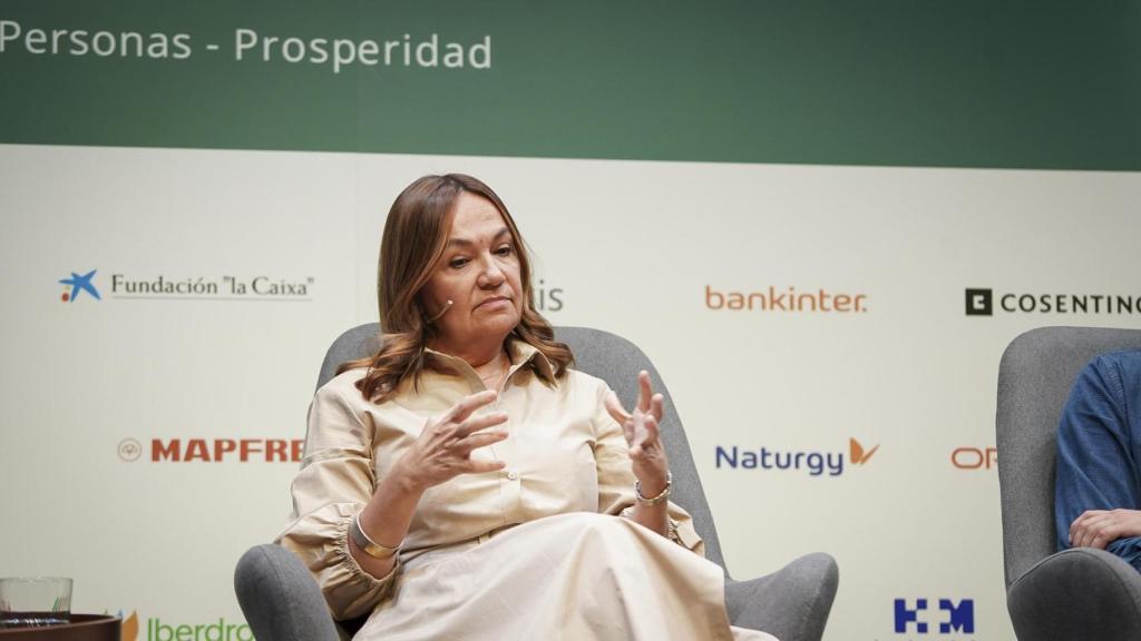 Carol Portabella en un momento durante la mesa redonda.