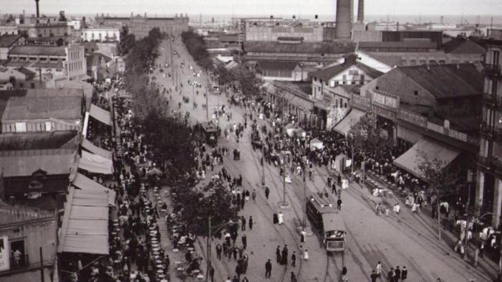 Fotografía de Barcelona en 1917.