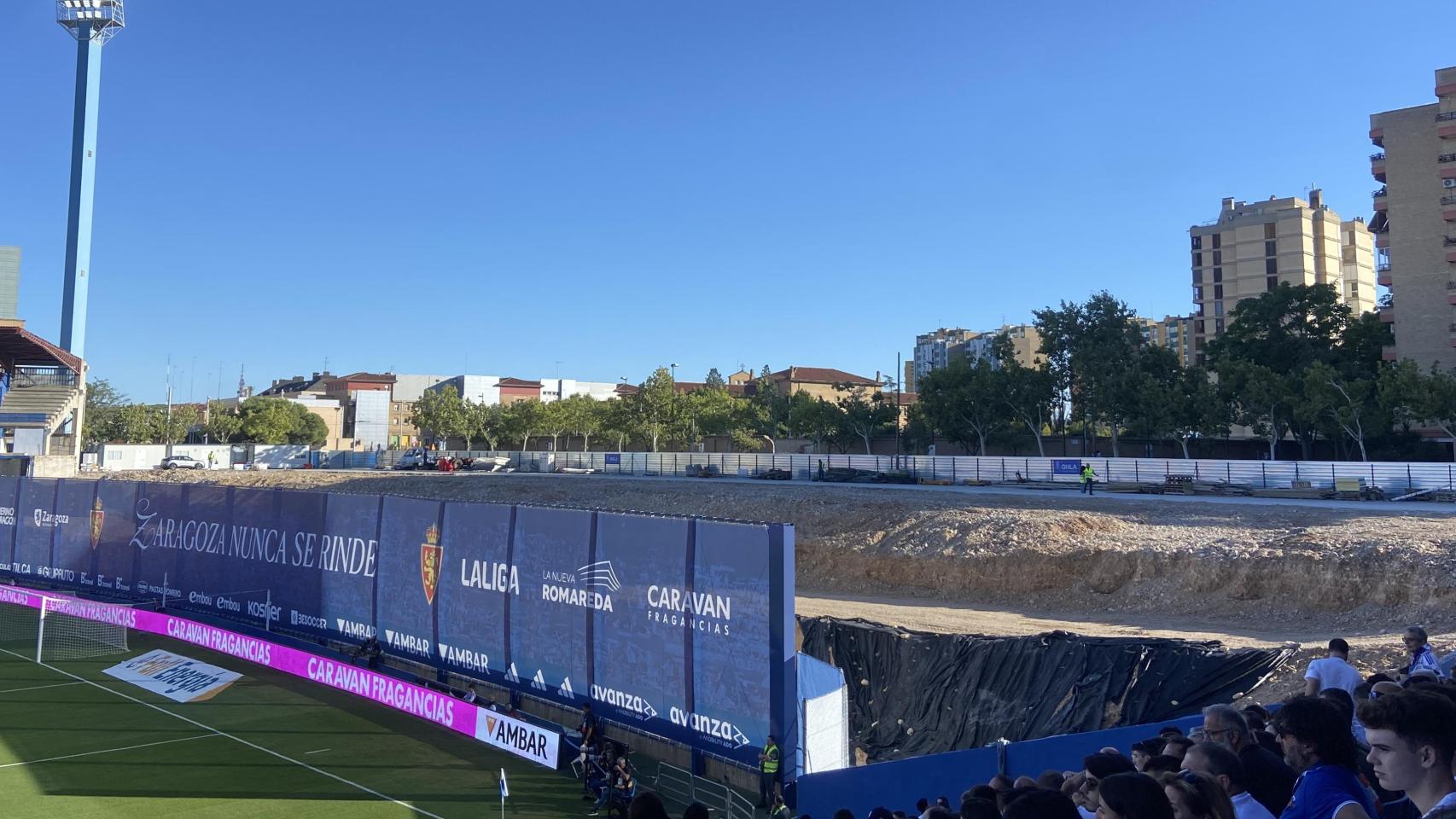 Ya están en marcha las excavaciones del Gol Sur de La Romareda