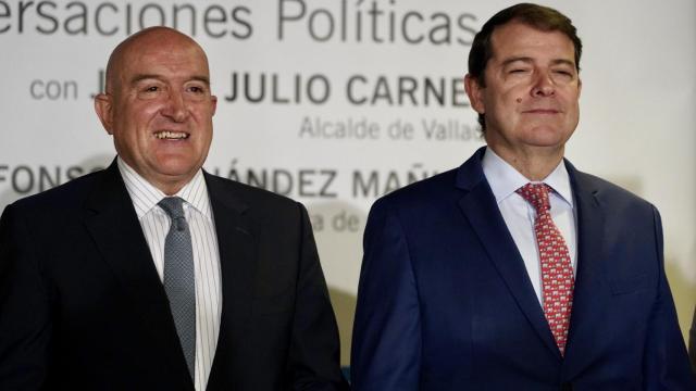 Jesús Julio Carnero este lunes junto a Alfonso Fernández Mañueco