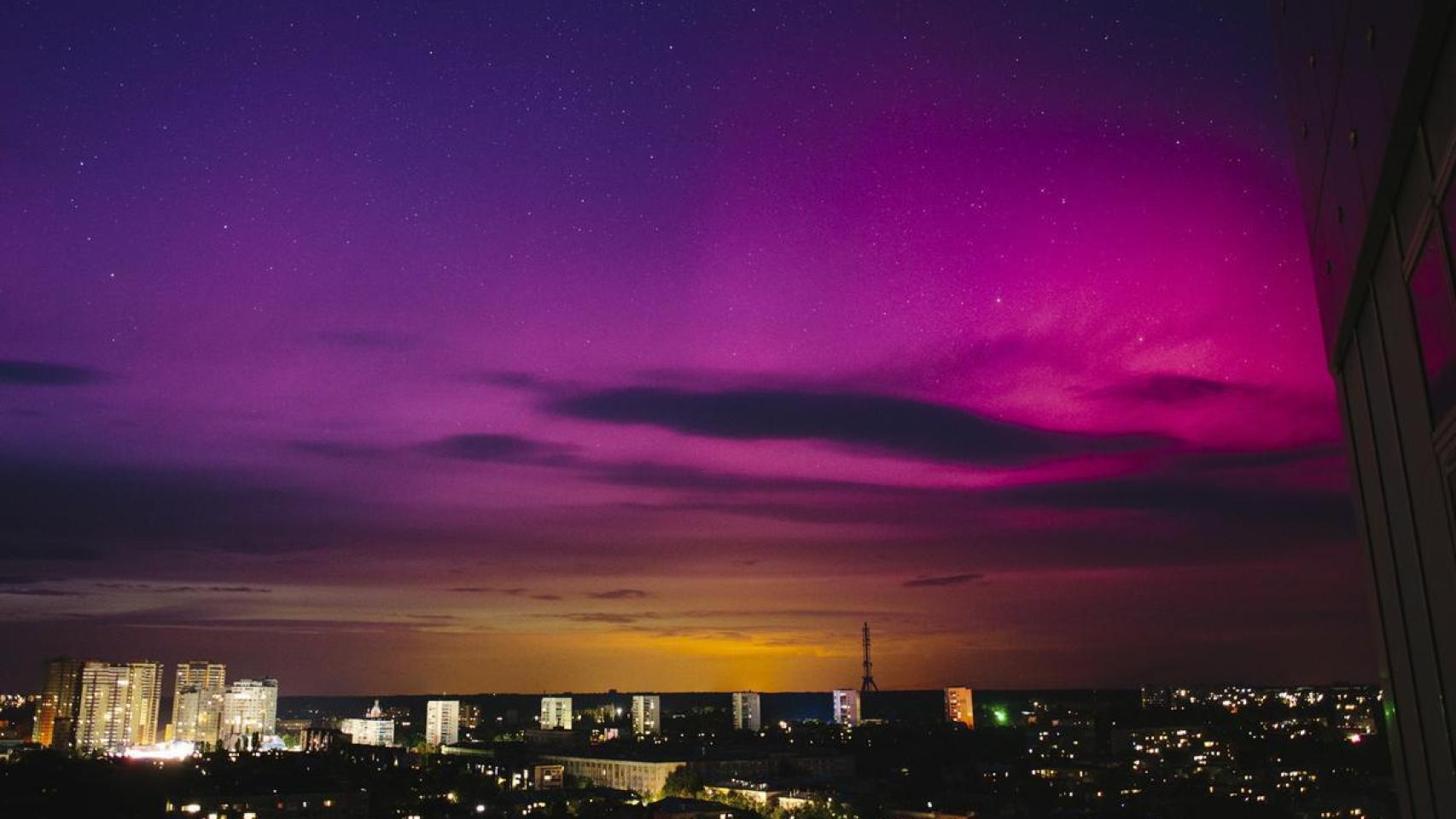 Vista de unas auroras boreales.