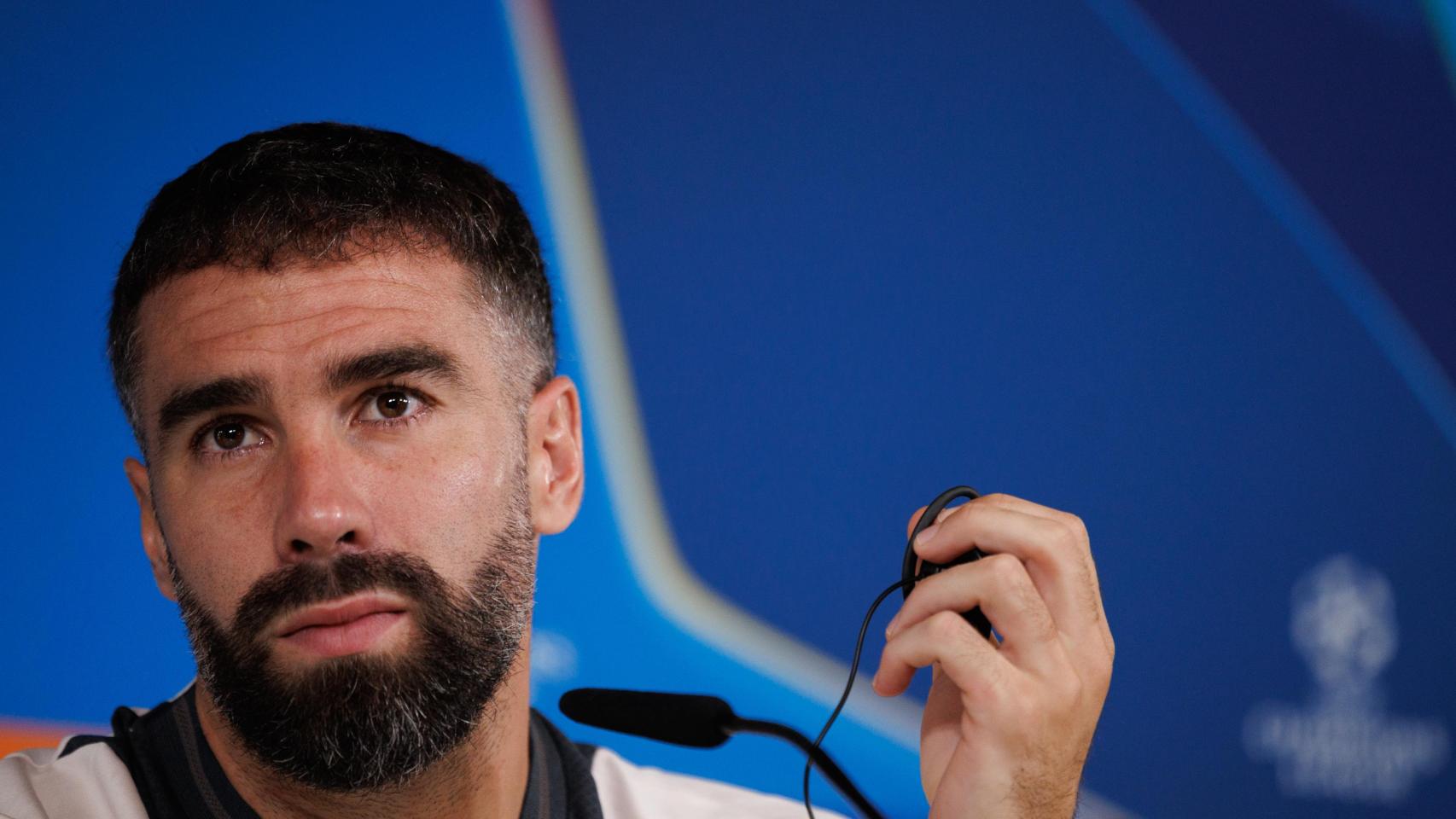 Carvajal, durante la rueda de prensa previa al partido frente al Stuttgart.