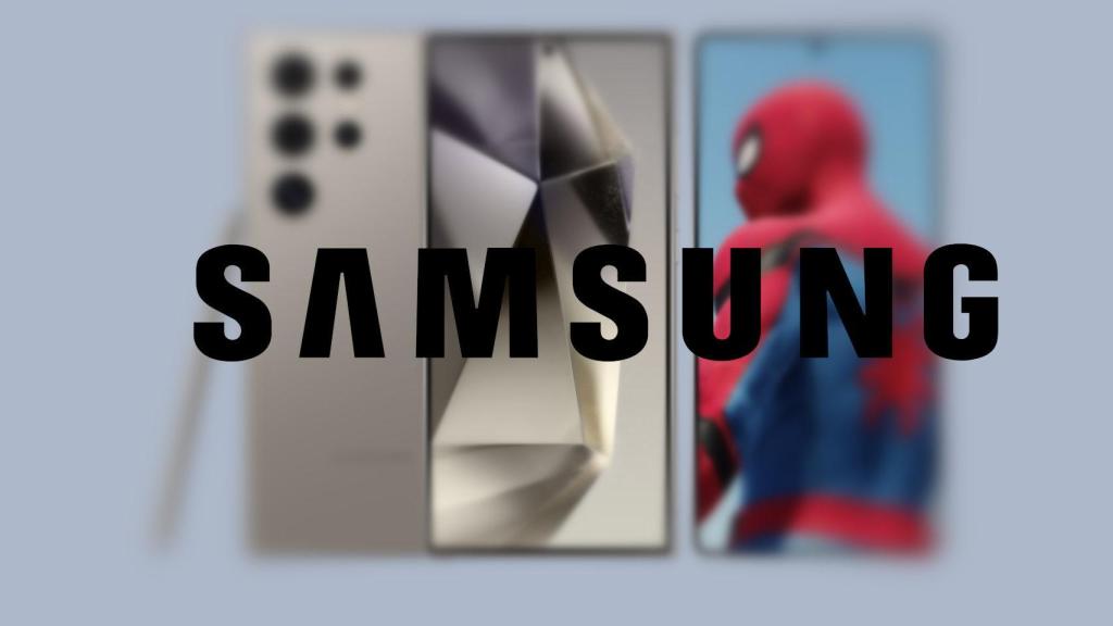 Comparativa del Galaxy S24 Ultra y Galaxy S25 Ultra con el logotipo de Samsung