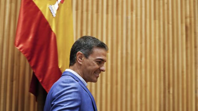 El presidente del Gobierno, Pedro Sánchez, este lunes en el Congreso.