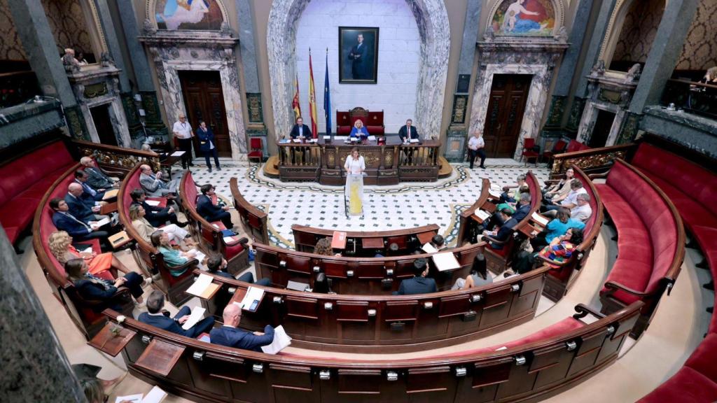 Catalá en el debate sobre el estado de la ciudad este lunes. EE