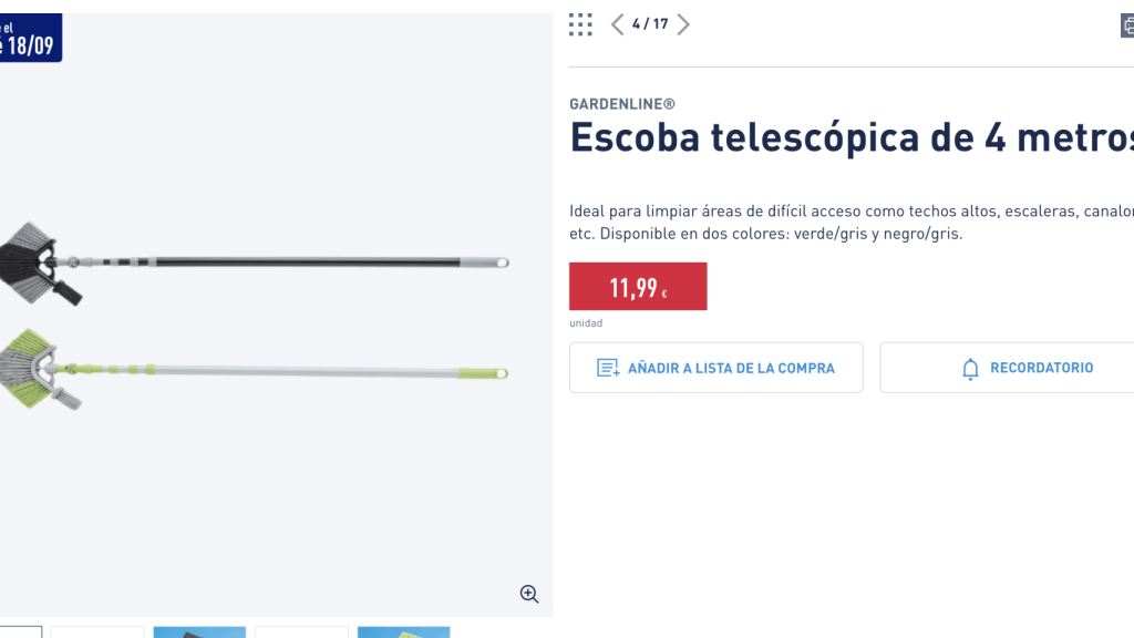 Escoba telescópica.