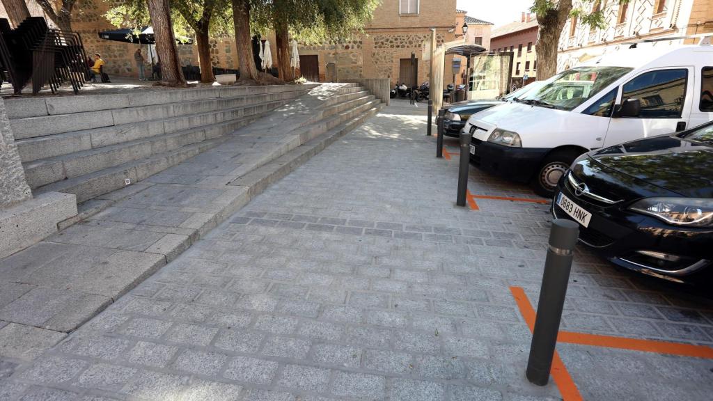 Plazas de aparcamiento reguladas en el Casco Histórico de Toledo.