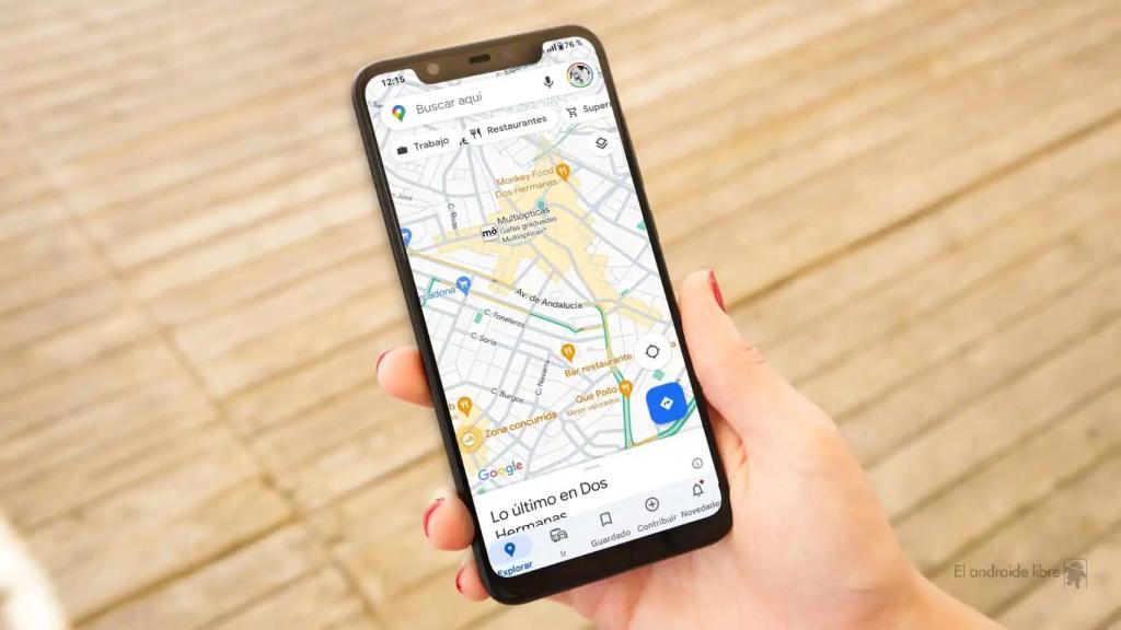 Google Maps en un móvil Android