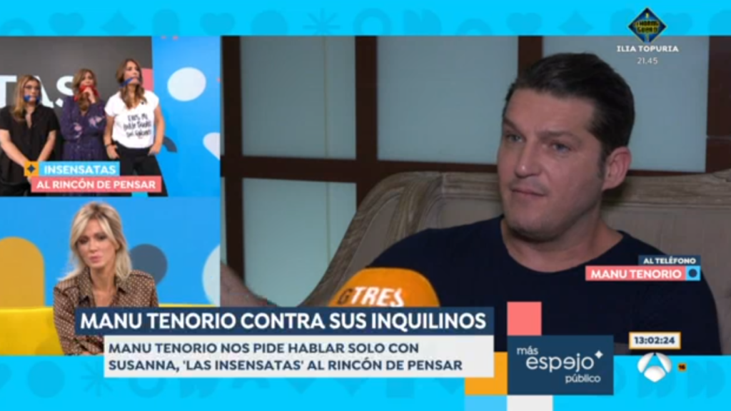 Susanna Griso habla con Manu Tenorio por teléfono en 'Espejo Público'