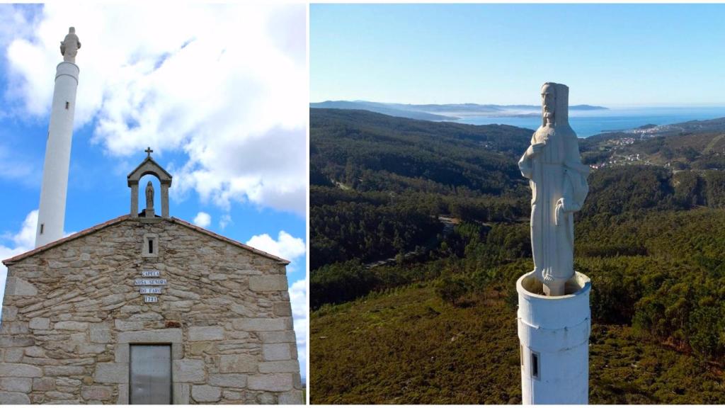 Capilla de Nosa Señora do Faro y monumento al Sagrado Corazón de Jesús