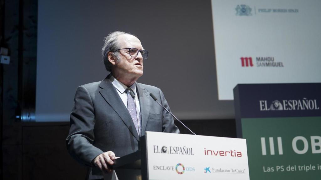 Ángel Gabilondo en un momento durante su intervención en el III Observatorio de los ODS.