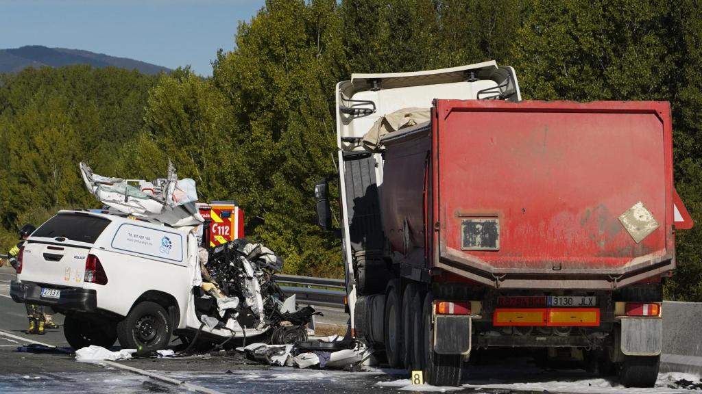 Accidente en la N-VI en Carracedelo (León)