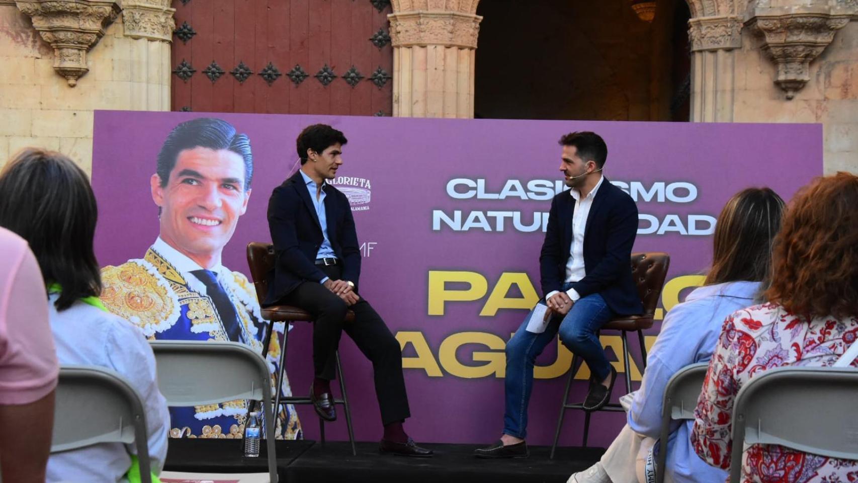 Pablo Aguado en Salamanca, junto a Víctor Soria