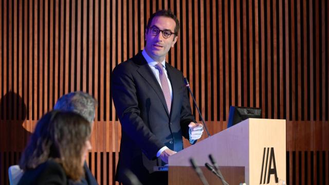 Carlos Cuerpo, ministro de Economía, Comercio y Empresa, durante un foro económico.