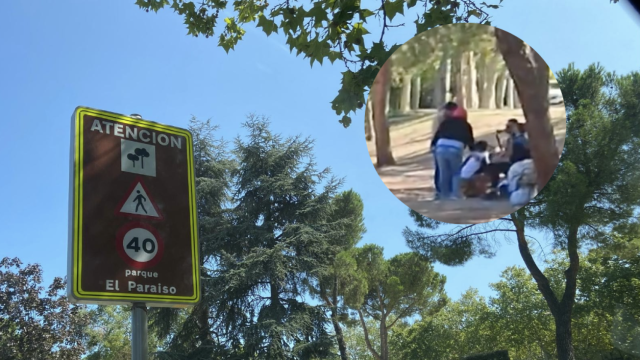 El parque El Paraíso de San Blas y un grupo de toxicómanos.