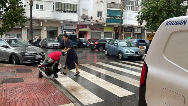 El chaparrón que se ha producido este martes en Málaga.