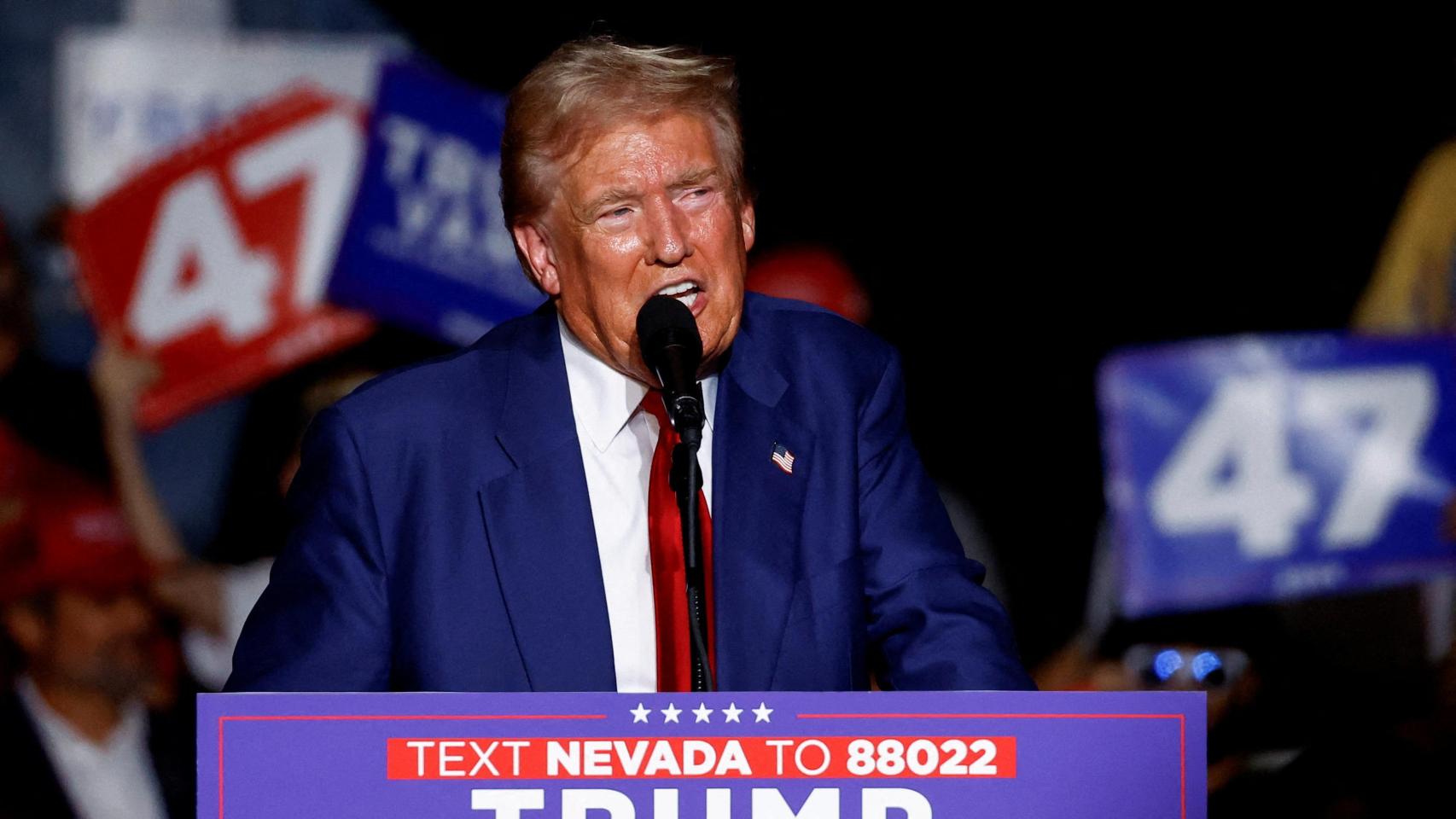 El expresidente de EEUU, Donald Trump, durante un mitin en Las Vegas el pasado 13 de septiembre.