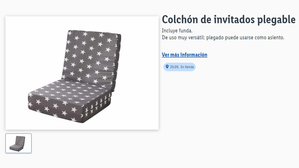 Colchón plegable.