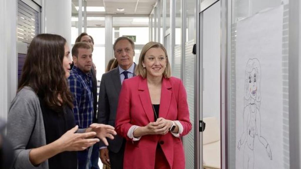 Isabel Blanco, durante su visita la Mediacyl de Salamanca