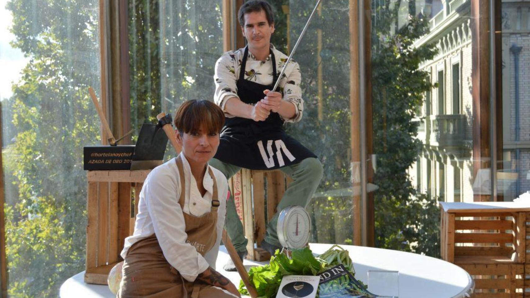 El cocinero Nacho Gómara en su restaurante de Pamplona.