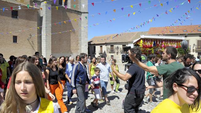 Imagen del rodaje de una película en la provincia de Segovia