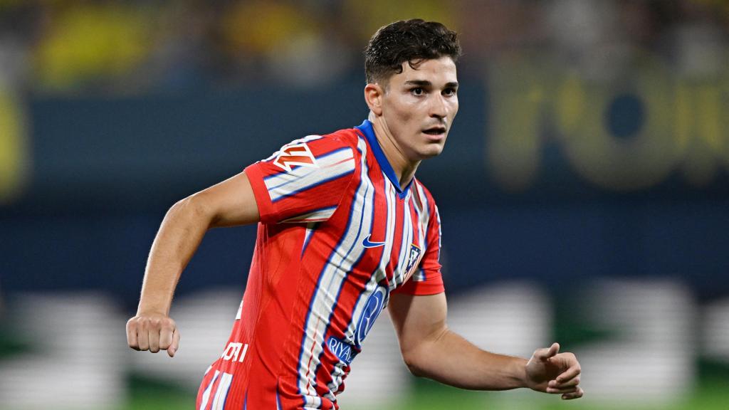 Julián Álvarez, durante un partido con el Atlético de Madrid.