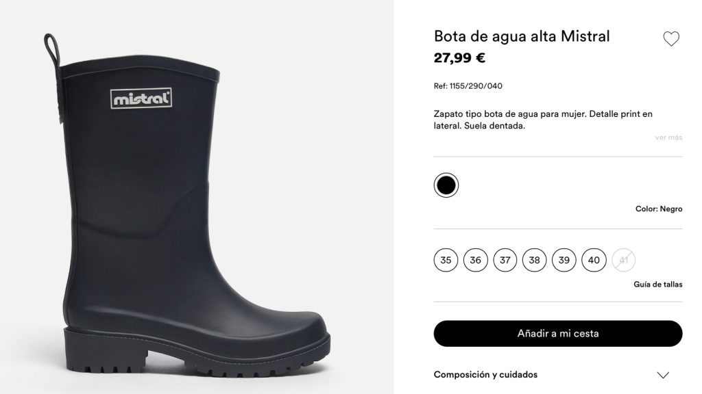 Bota de agua alta Mistral.