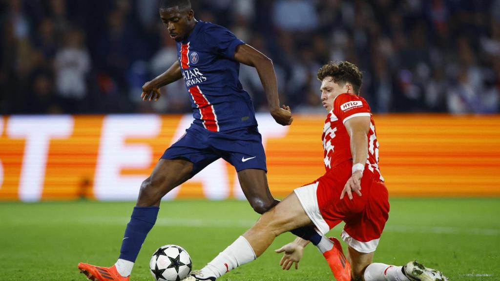 Ousmane Dembélé, durante el partido frente al Girona.