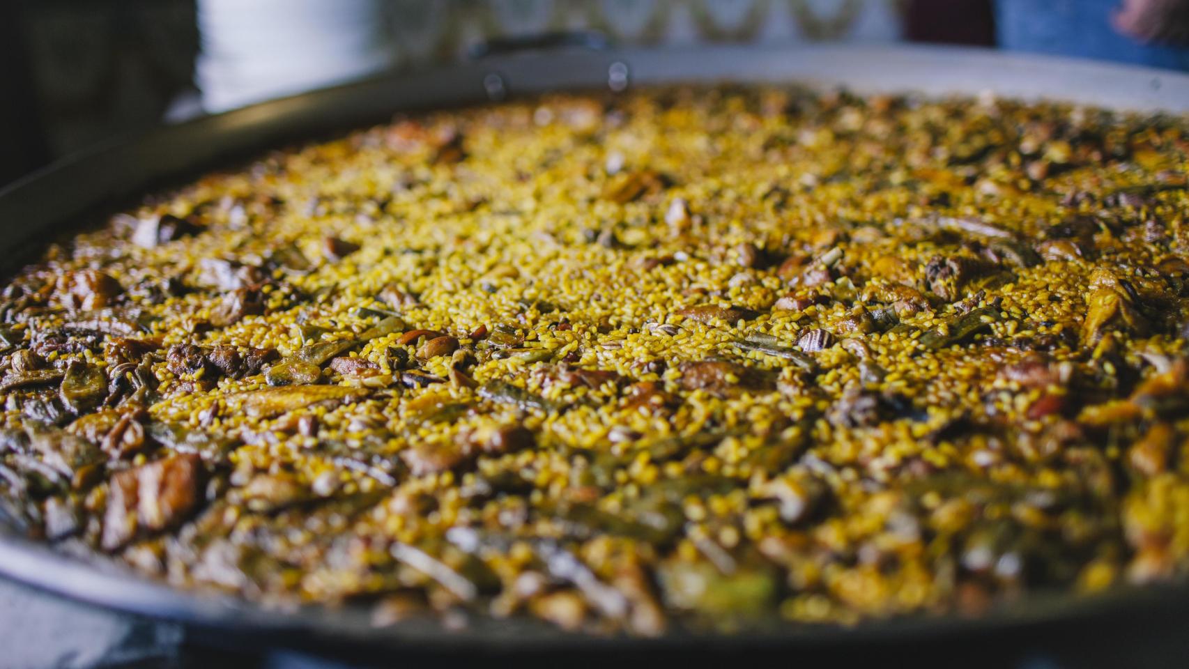 Paella valenciana.