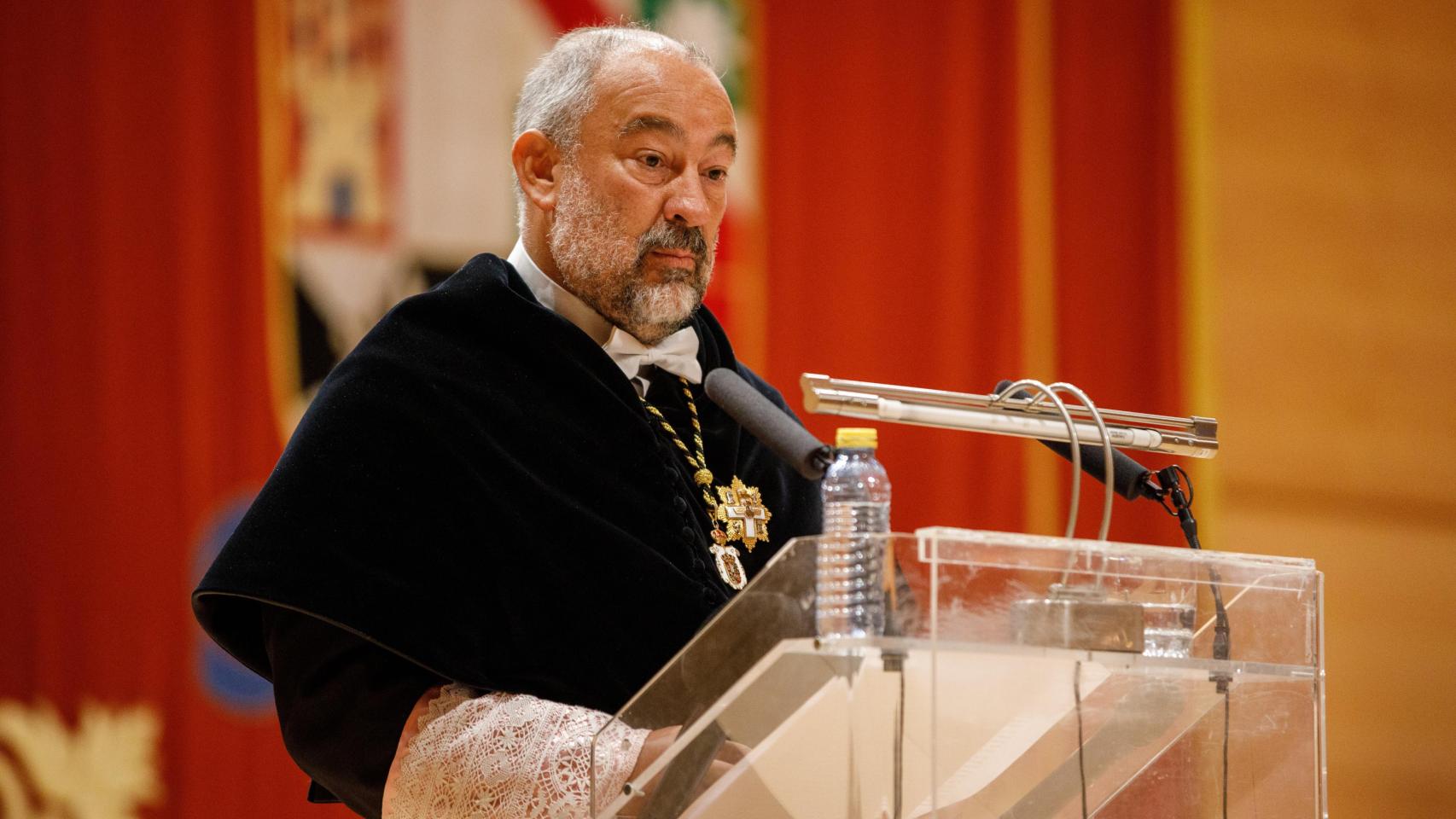 Julián Garde, rector de la Universidad de Castilla-La Mancha, este miércoles en la apertura del curso universitario en Ciudad Real.