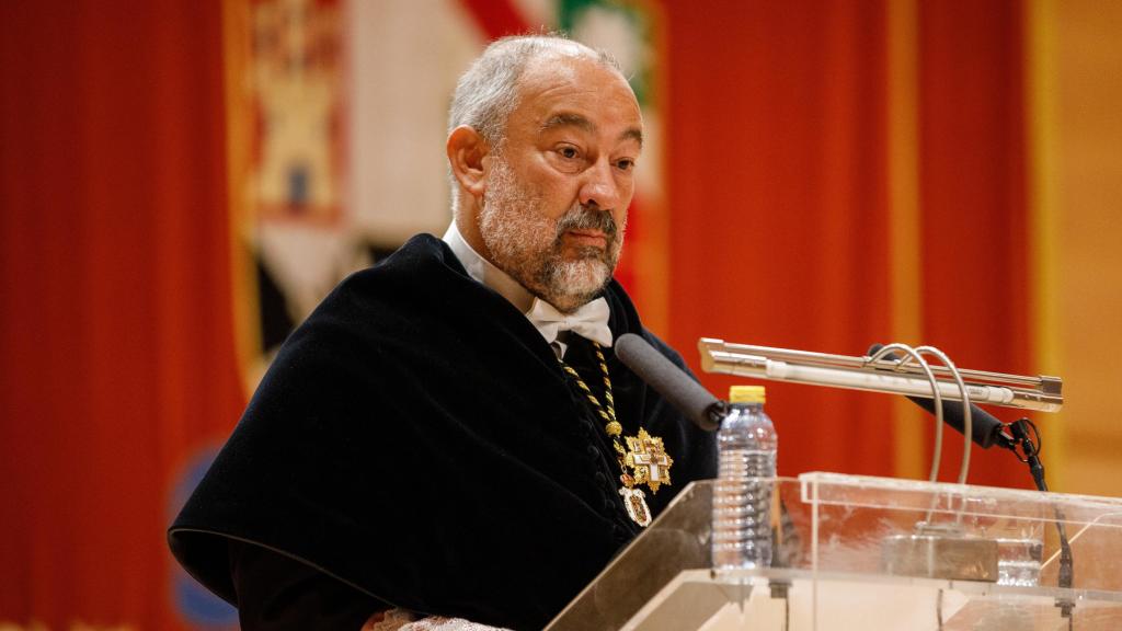 Julián Garde, rector de la Universidad de Castilla-La Mancha, este miércoles en la apertura del curso universitario en Ciudad Real.