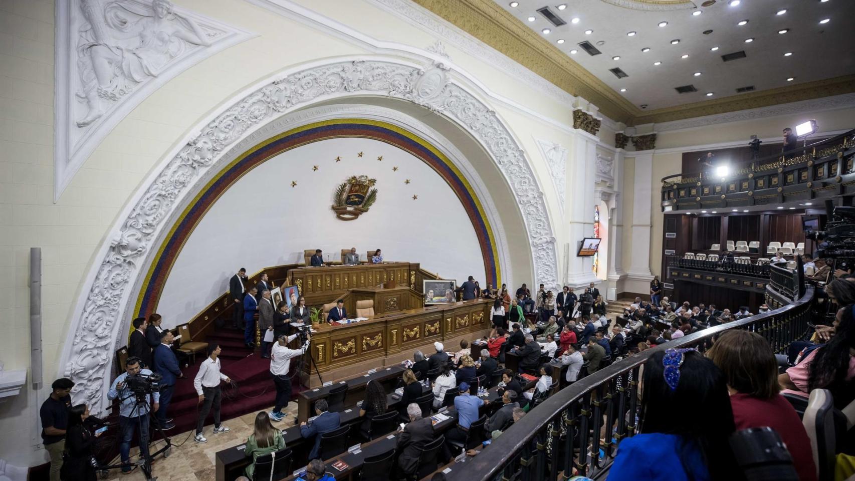 El interior del Parlamento de Venezuela.