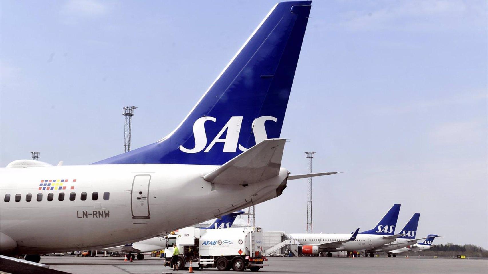 Avión de SAS, la aereolínea que permitirá la conexión entre Sevilla y Copenhague