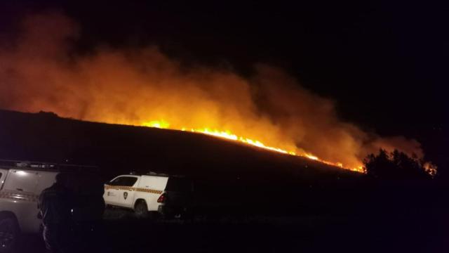 Incendio forestal en Palas de Reis