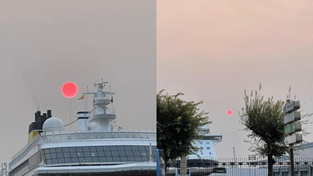 El sol esta mañana en A Coruña