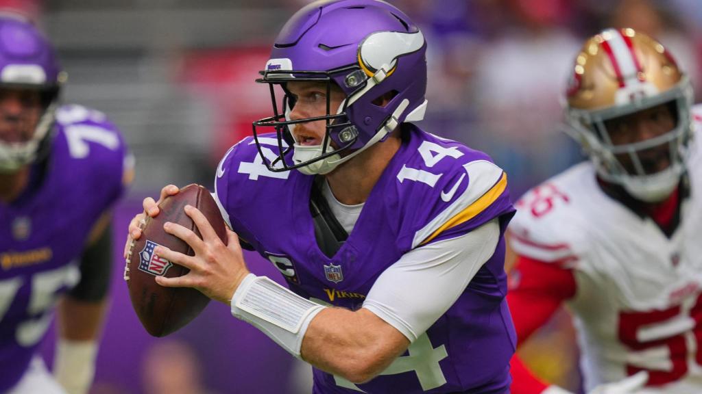 Sam Darnold, durante un partido de NFL.