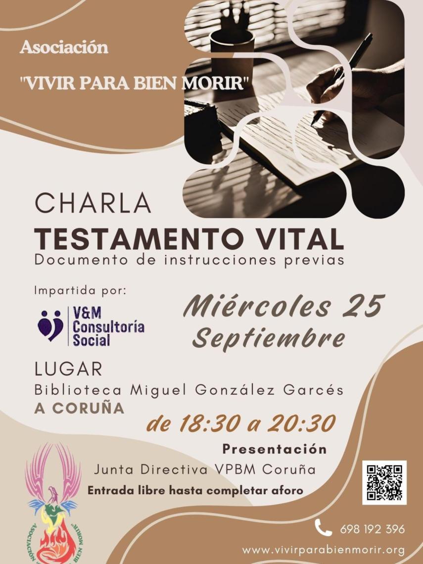 Cartel CHARLA testamento Vital