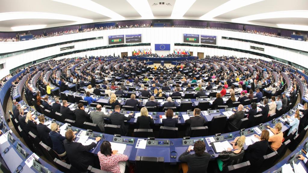 El pleno de la Eurocámara, durante la votación de este jueves en Estrasburgo